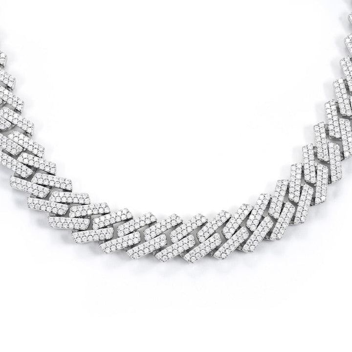 15MM Moissanite Prong Cuban Link Chain