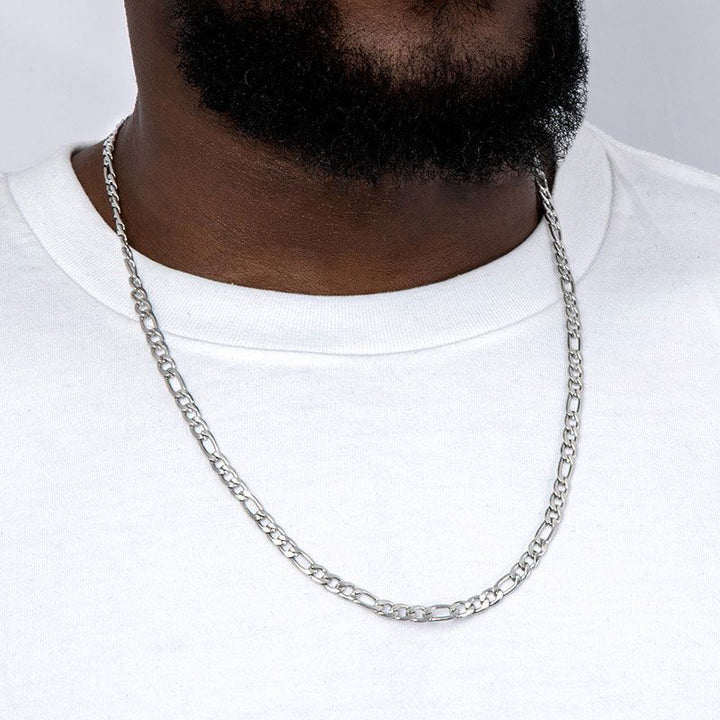 FIGARO CHAIN 5MM - White Gold