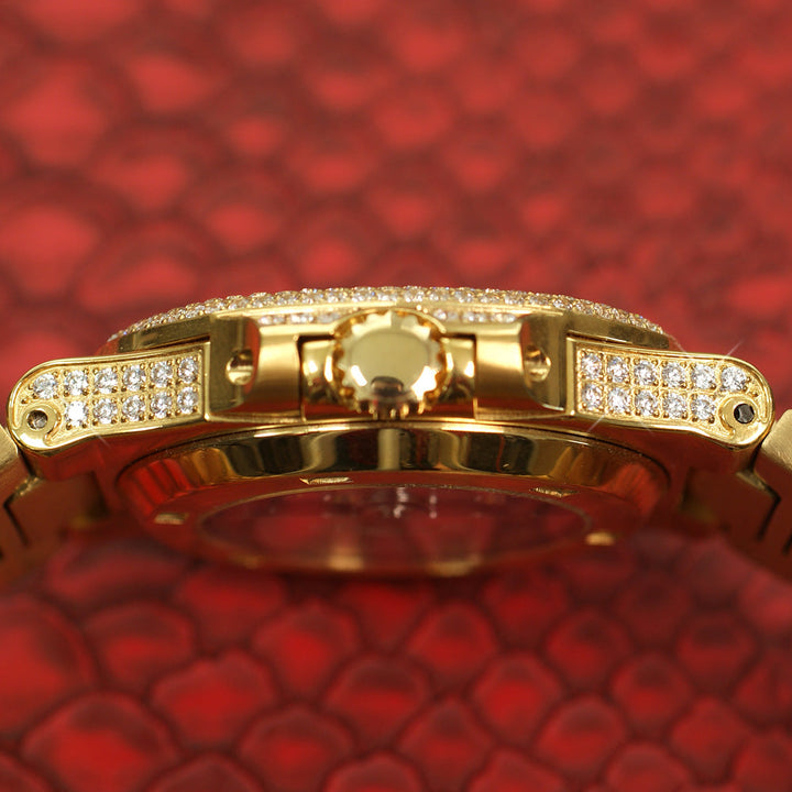 ROYALTY ICED OUT WATCH - GOLD