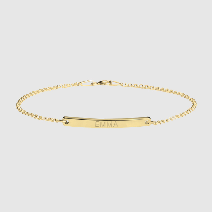 Bar custom bracelet - gold