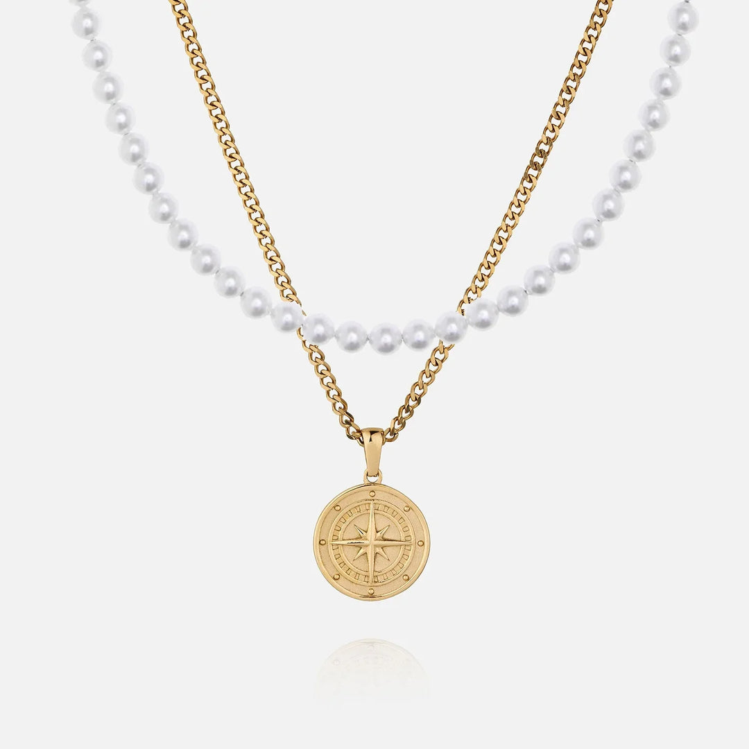 Pearl Compass Set - Gold