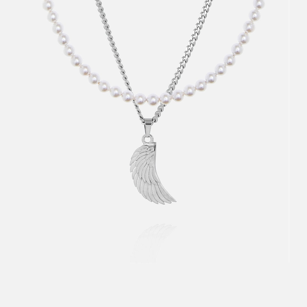 Pearl Wing Set - White Gold