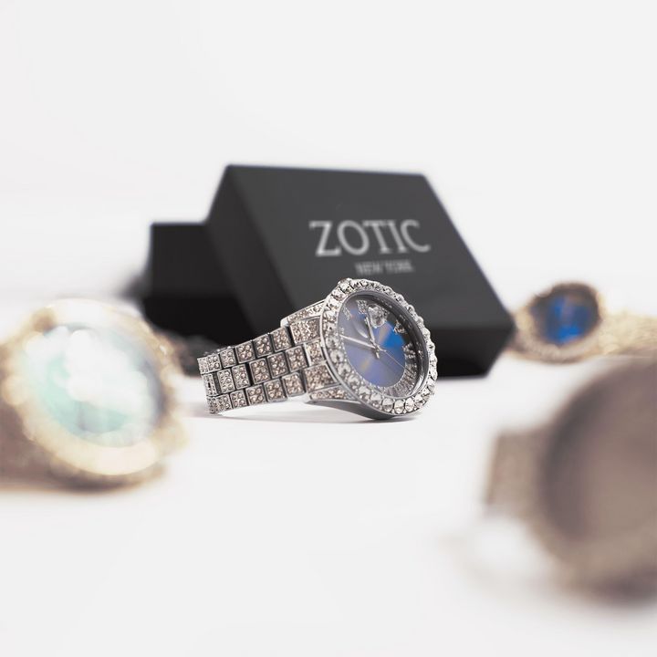AZUL SAPPHIRE ROMAN ICED WATCH