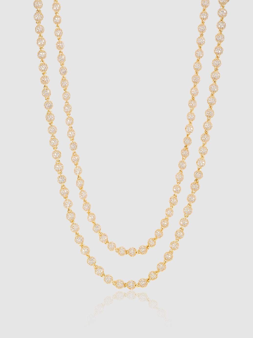 5mm Iced Ball Chain Bundle - Gold