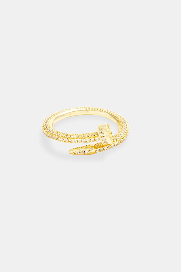 3mm Scew Wrap Ring - Gold