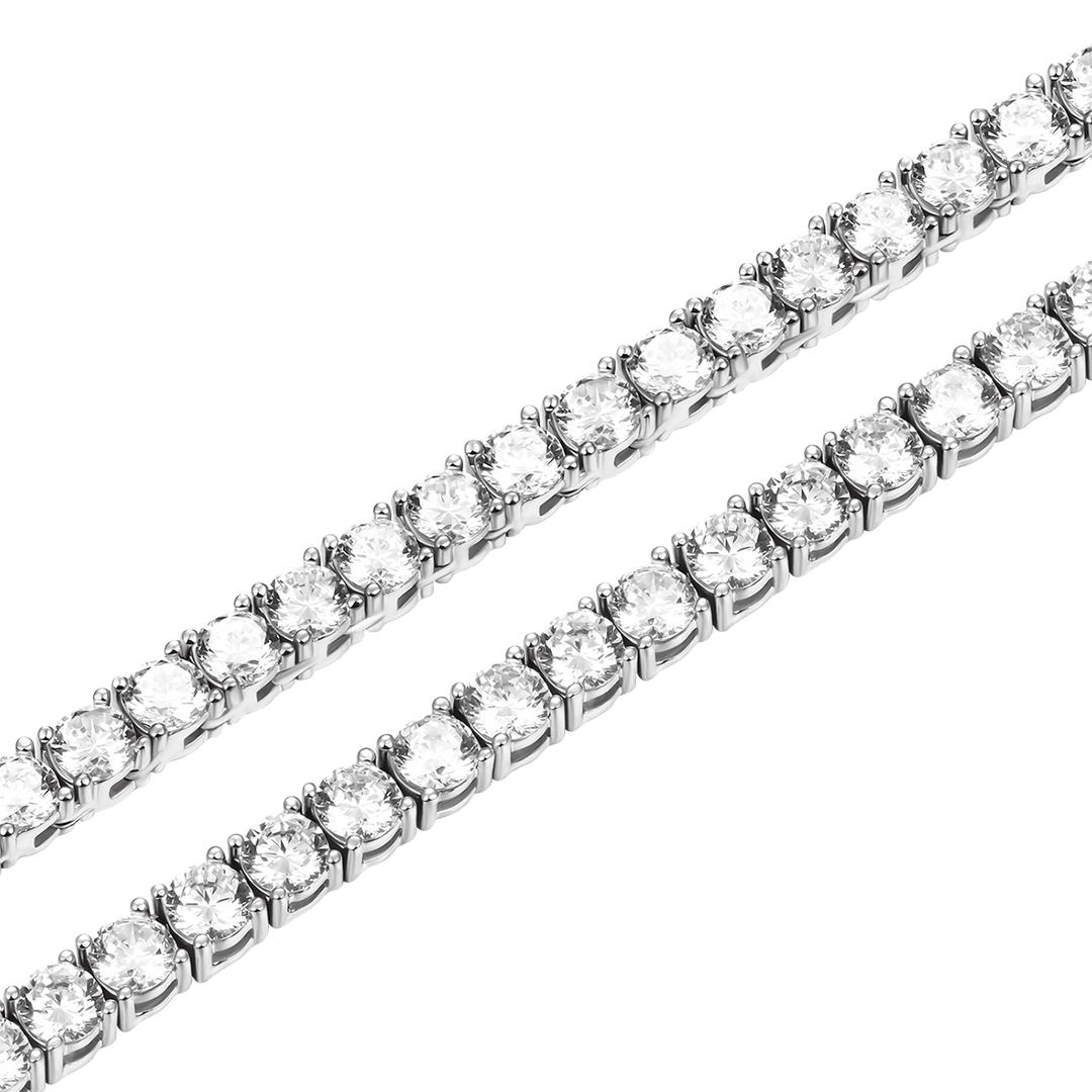 Dragon Eater Tennis Chain - White Gold