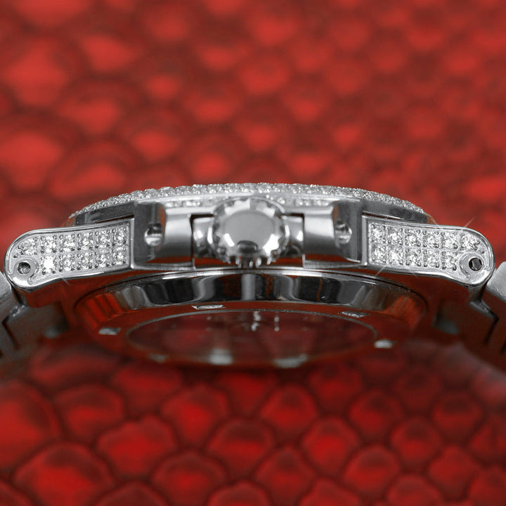 ROYALTY ICED OUT WATCH - WHITE GOLD