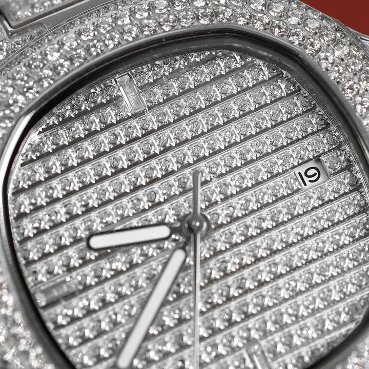 ROYALTY ICED OUT WATCH - WHITE GOLD