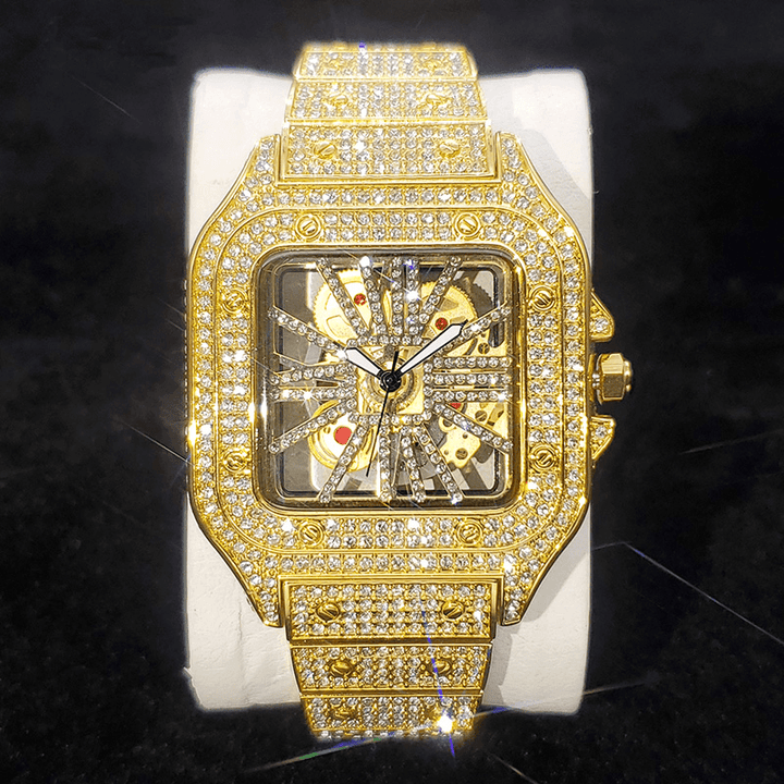 Verolux™ - FREE Iced Tonneau Skeleton Watch - Gold