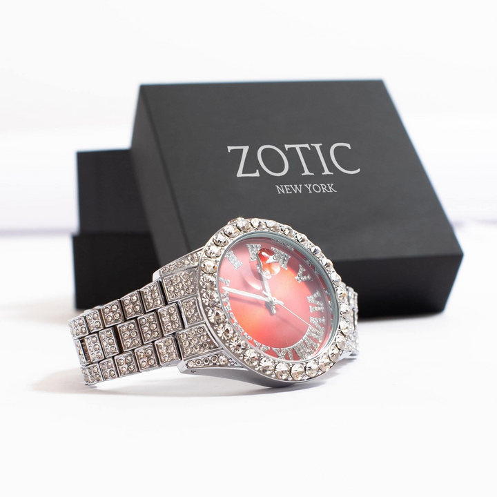 RUBY SAPPHIRE ROMAN ICED WATCH