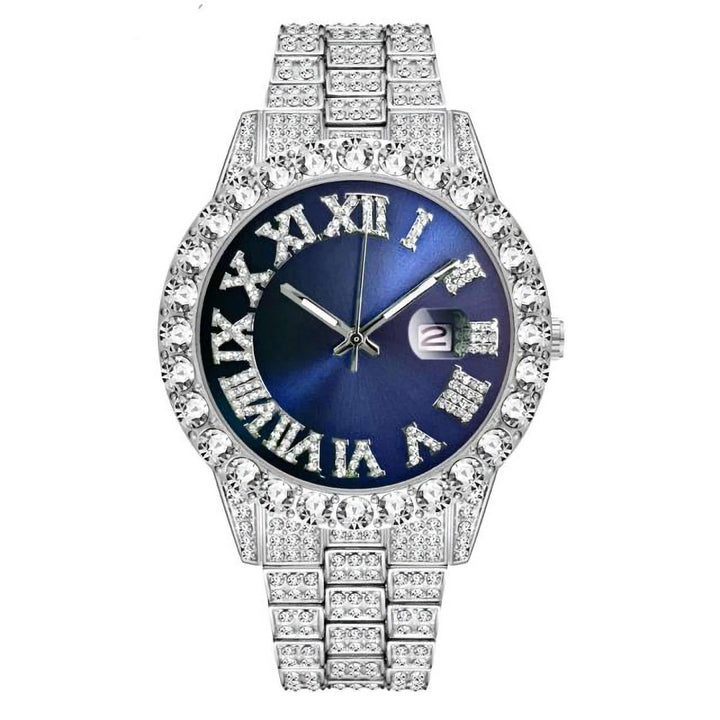 AZUL SAPPHIRE ROMAN ICED WATCH