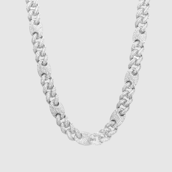 15mm Mariner Chain - White Gold