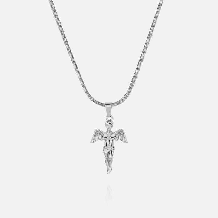 Angel Pendant - White Gold