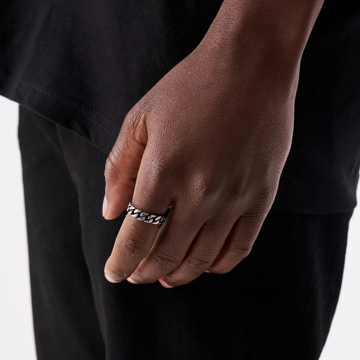 Cuban Link ring - White Gold