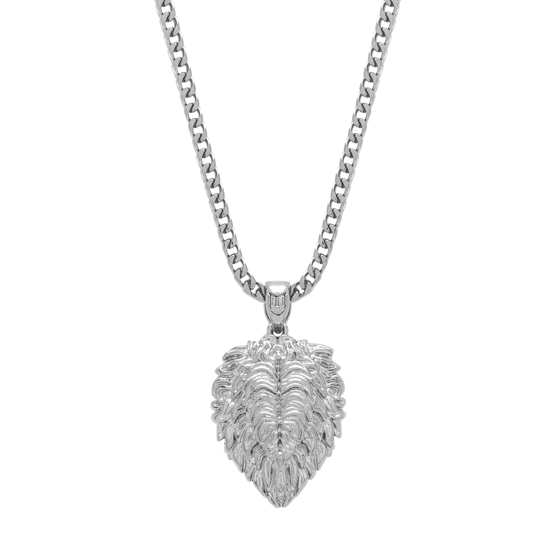 Lion Necklace - White Gold