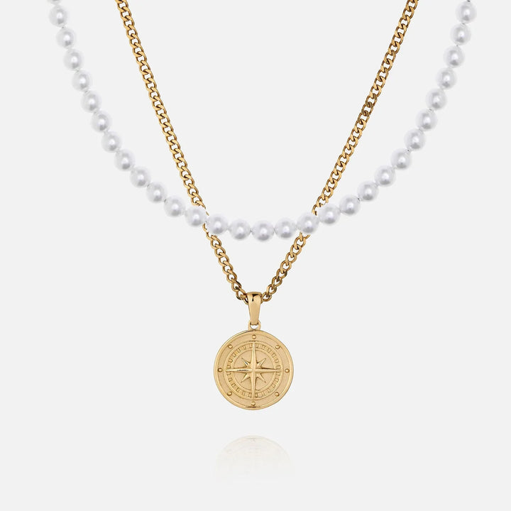 Pearl Compass Set - Gold