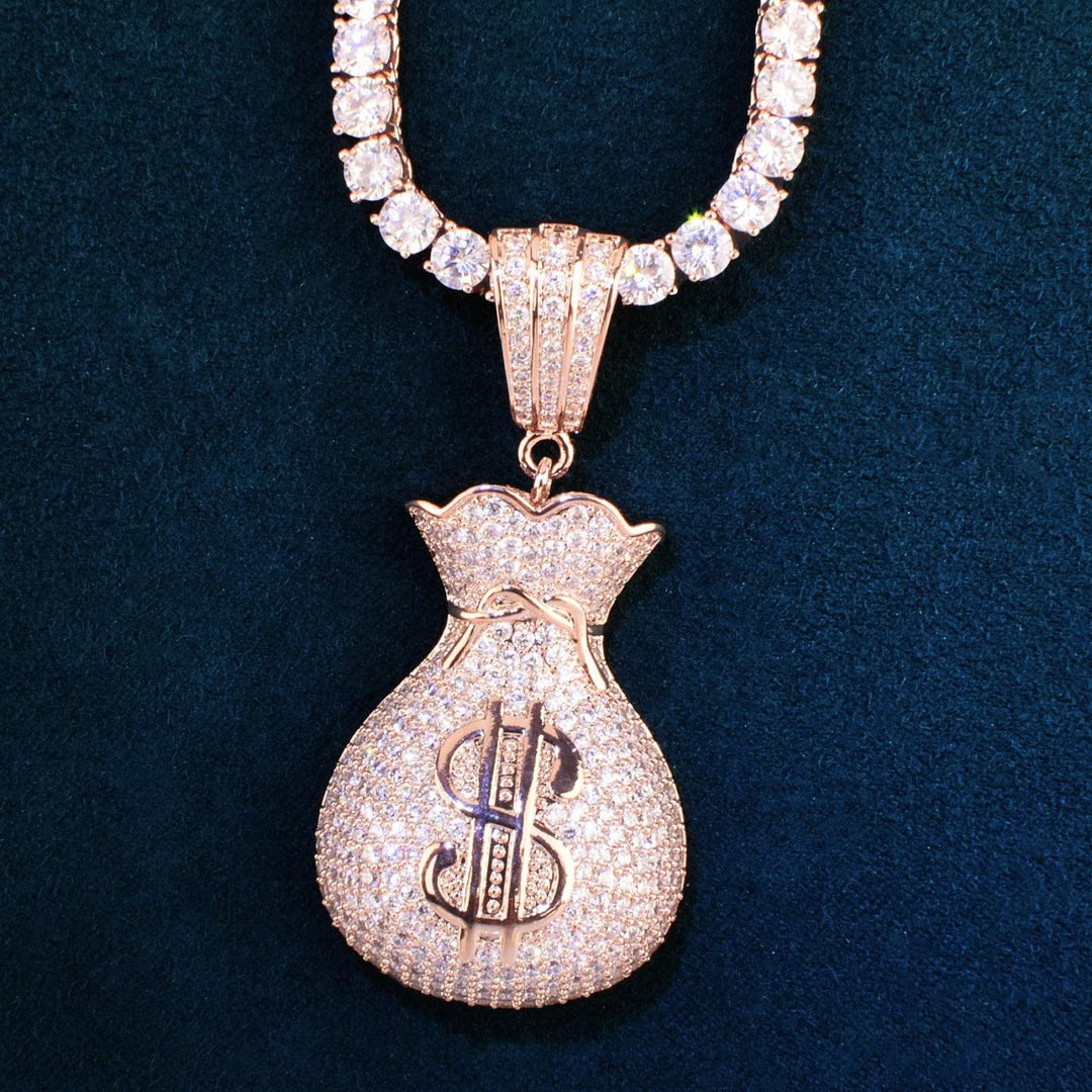 Verolux™ - FREE Iced Money Bag Pendant w/ 4mm Tennis Chain