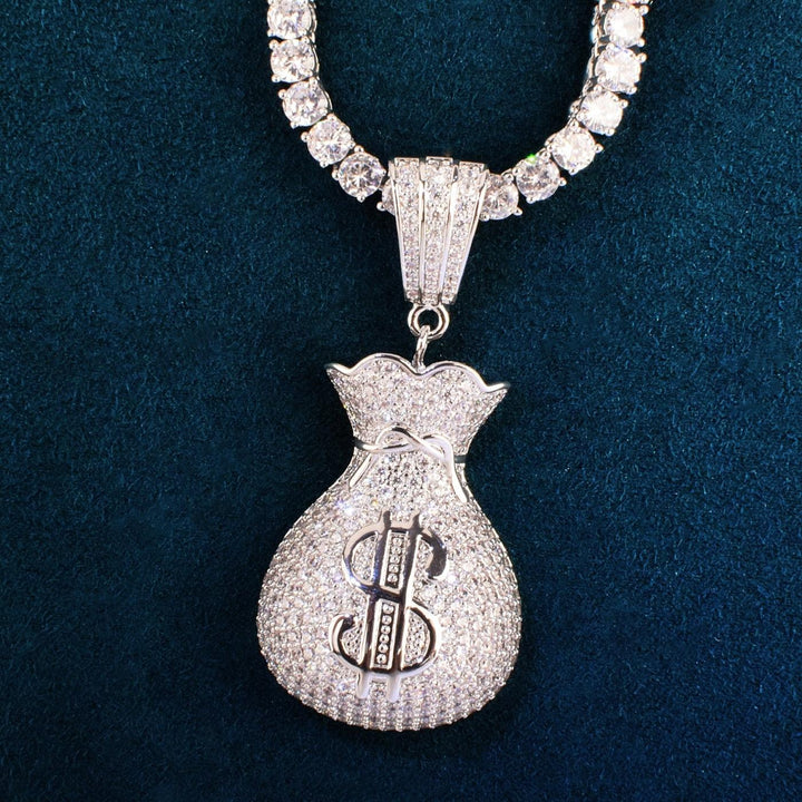 Verolux™ - FREE Iced Money Bag Pendant w/ 4mm Tennis Chain